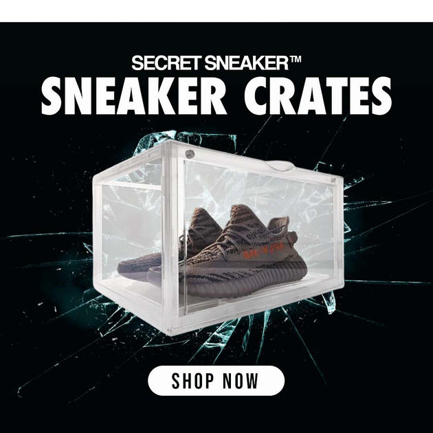 SSS ESSENTIALS SNEAKER DISPLAY DROP FRONT CRATES Secret Sneaker Store