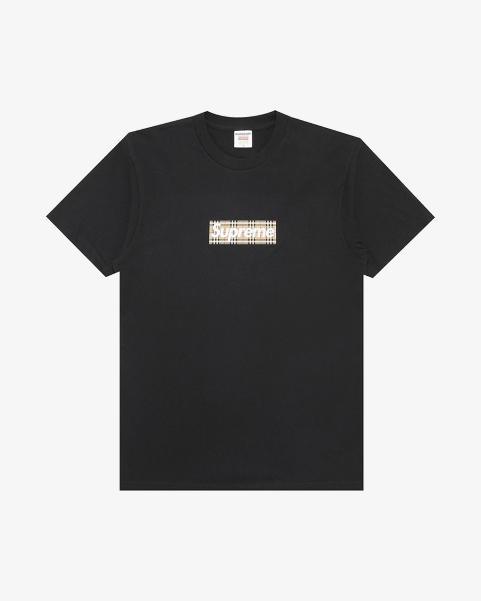 SUPREME X BURBERRY BOX LOGO TEE BLACK (NEW) – Secret Sneaker Store
