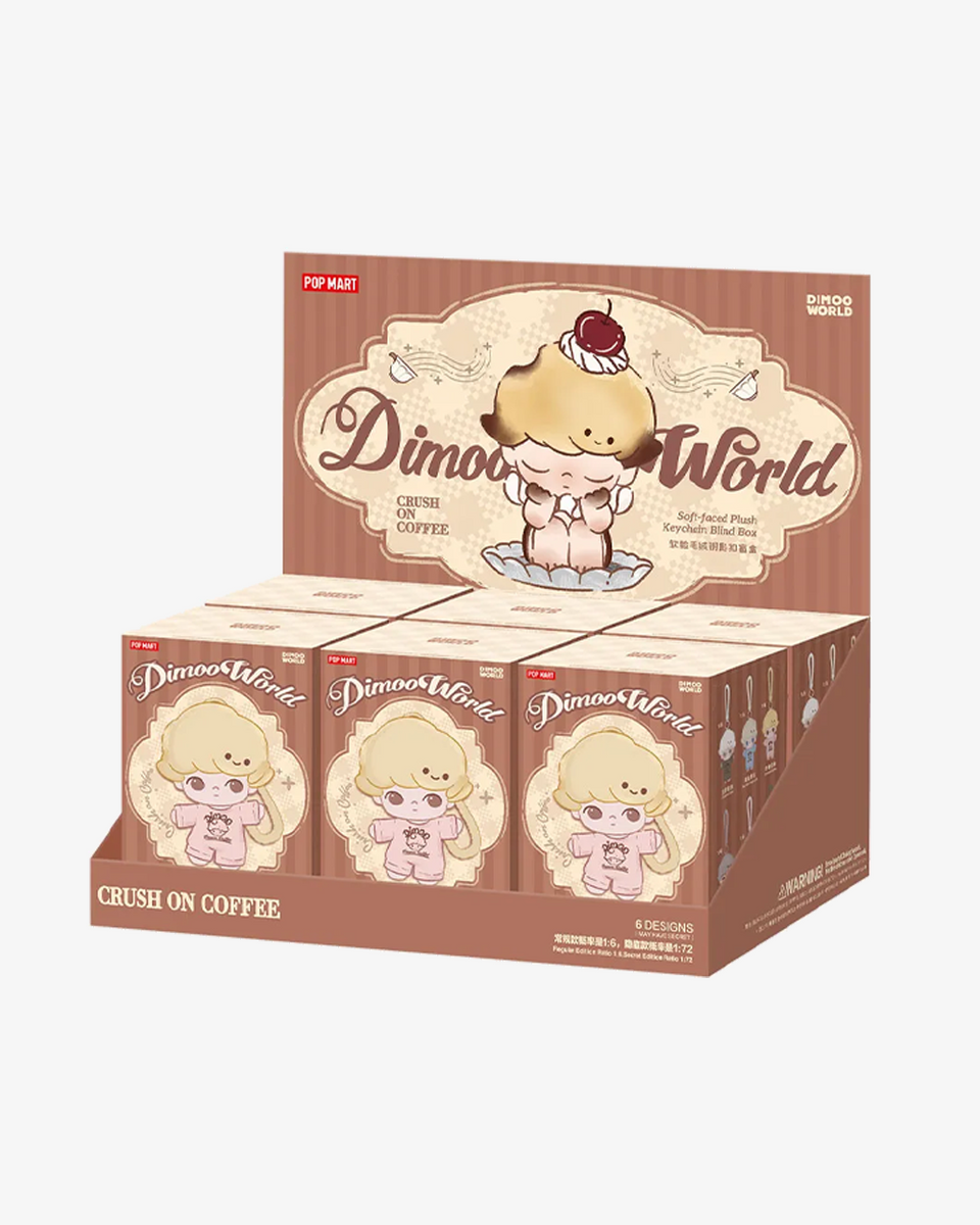 POP MART DIMOO WORLD CRUSH ON COFFEE SERIES SOFT FACE PLUSH