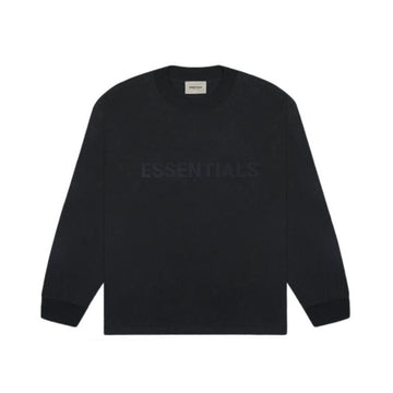 FOG ESSENTIALS SS20 SILCON APPLIQUE LOGO BLACK LONG SLEEVE TEE