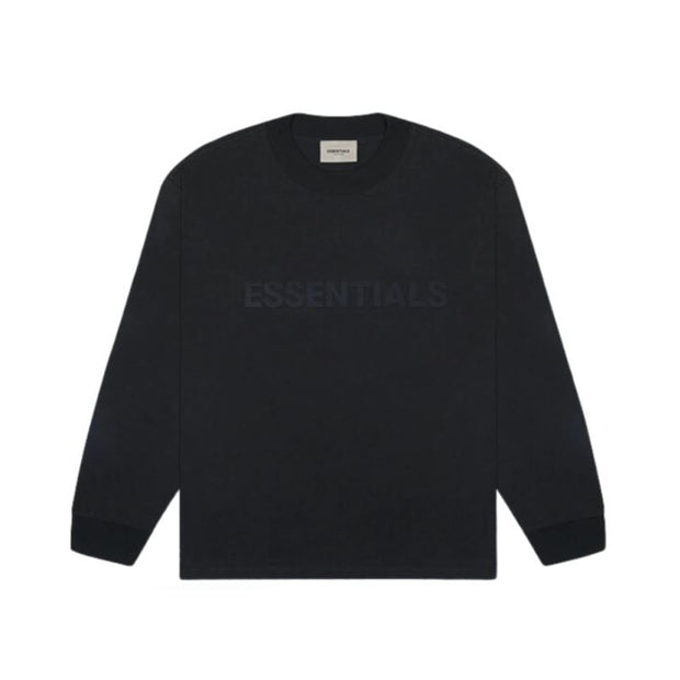 FOG ESSENTIALS SS20 SILCON APPLIQUE LOGO BLACK LONG SLEEVE TEE
