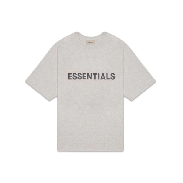 FOG ESSENTIALS SS20 3D SILICON APPLIQUE LOGO HEATHER OATMEAL TEE