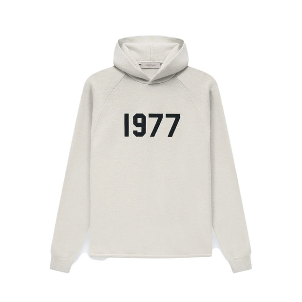 FEAR OF GOD FOG ESSENTIALS SS22 1977 KNIT HOODIE WHEAT