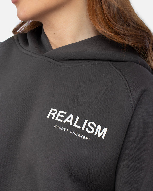 SSS REALISM BACK LOGO HOODIE ASPHALT