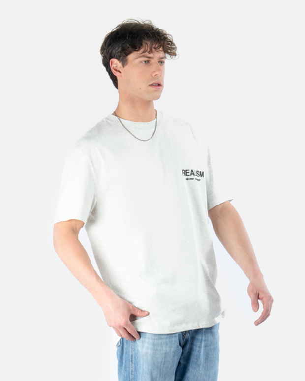 SSS REALISM BACK LOGO TEE OATMEAL