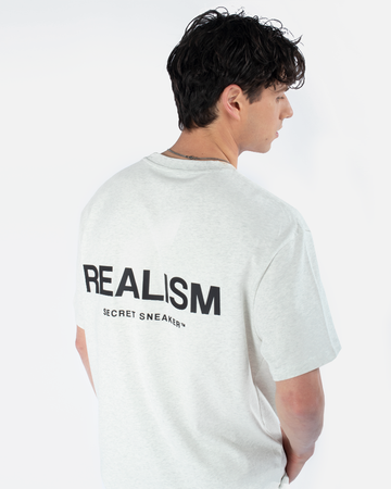 SSS REALISM BACK LOGO TEE OATMEAL