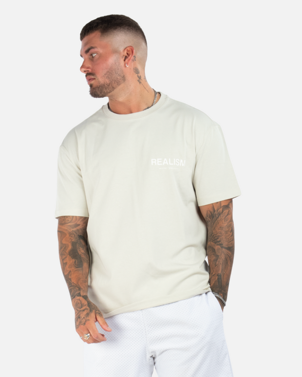 SSS REALISM BACK LOGO WHEAT TEE