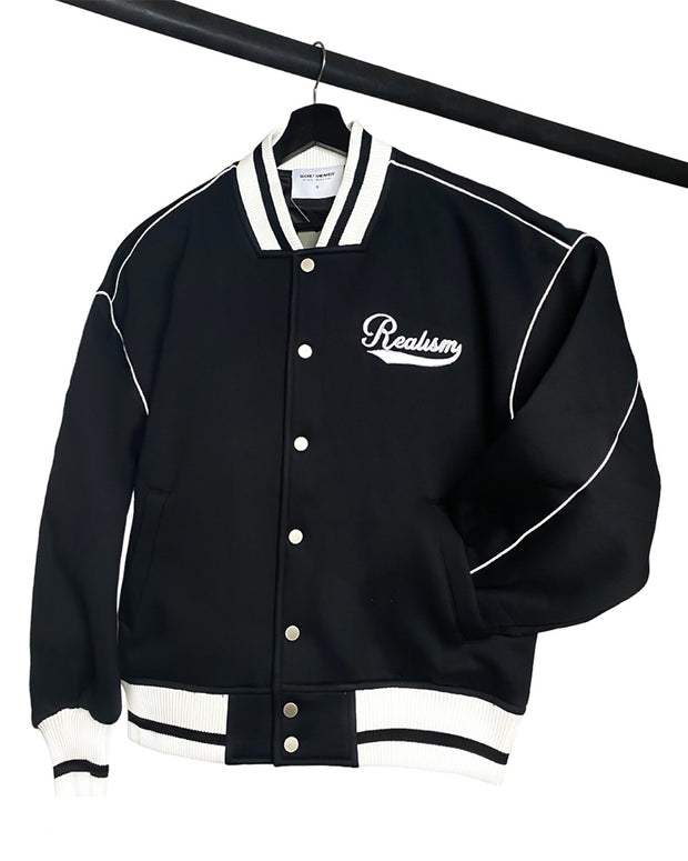 SSS REALISM NEGAN BASEBALL JACKET BLACK