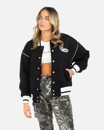SSS REALISM NEGAN BASEBALL JACKET BLACK