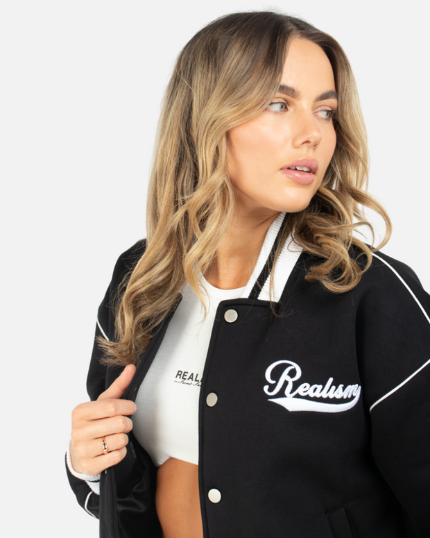 SSS REALISM NEGAN BASEBALL JACKET BLACK