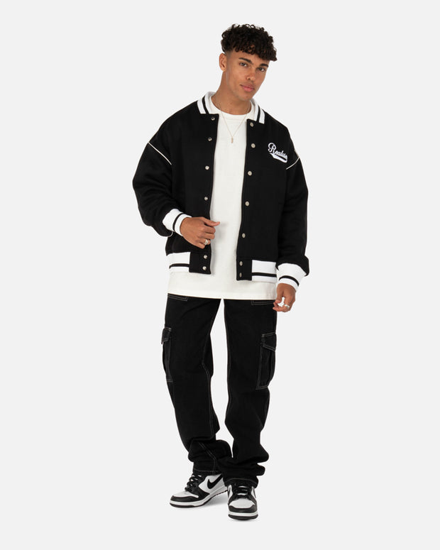 SSS REALISM NEGAN BASEBALL JACKET BLACK