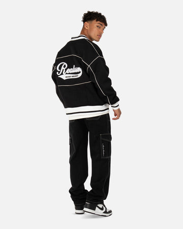 SSS REALISM NEGAN BASEBALL JACKET BLACK