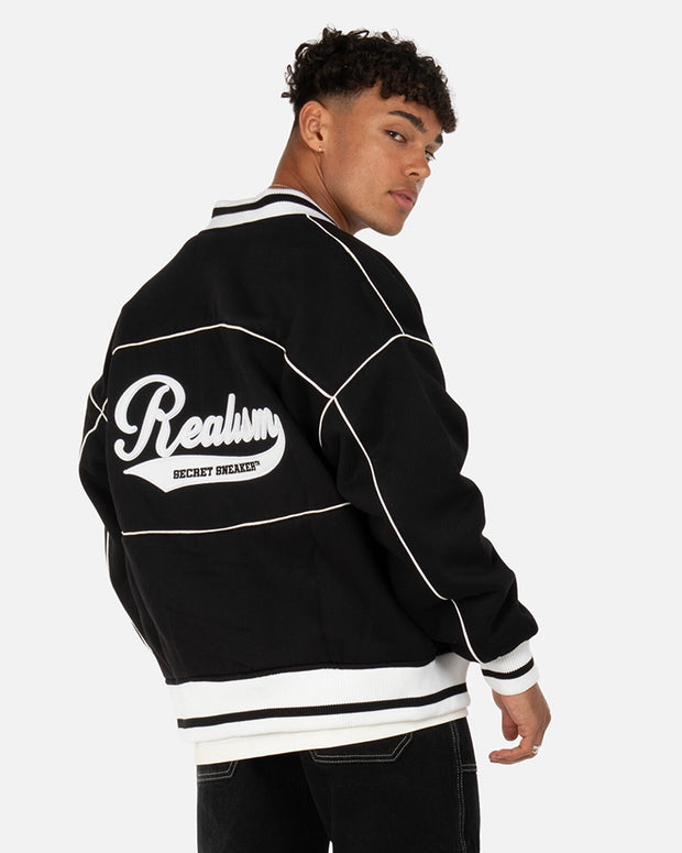 SSS REALISM NEGAN BASEBALL JACKET BLACK