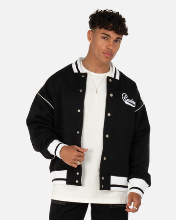 SSS REALISM NEGAN BASEBALL JACKET BLACK