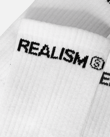 SSS REALISM CORE LOGO SOCKS WHITE
