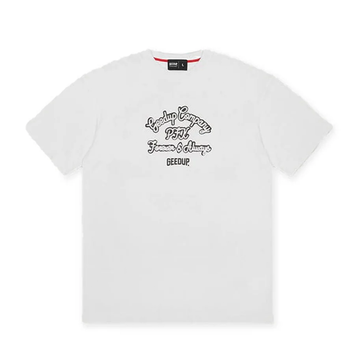 GEEDUP COMPANY TEE WHITE NAVY