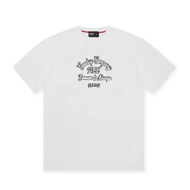 GEEDUP COMPANY TEE WHITE NAVY