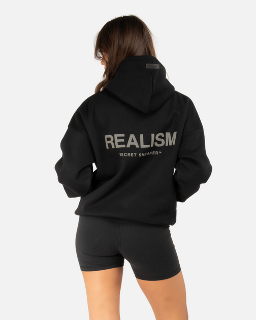 SSS REALISM COURT BOXY HOODIE BLACK Secret Sneaker Store Online