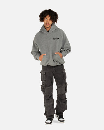 SSS REALISM BACK LOGO HOODIE DARK HEATHER