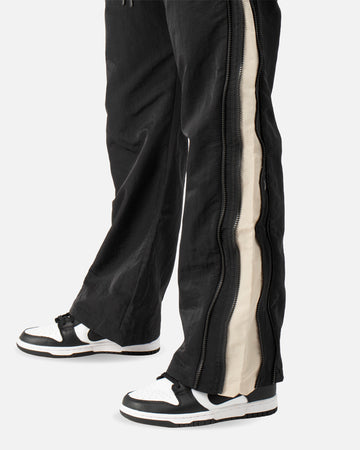 SSS REALISM REIGN DOUBLE ZIP TRACK PANTS BLACK
