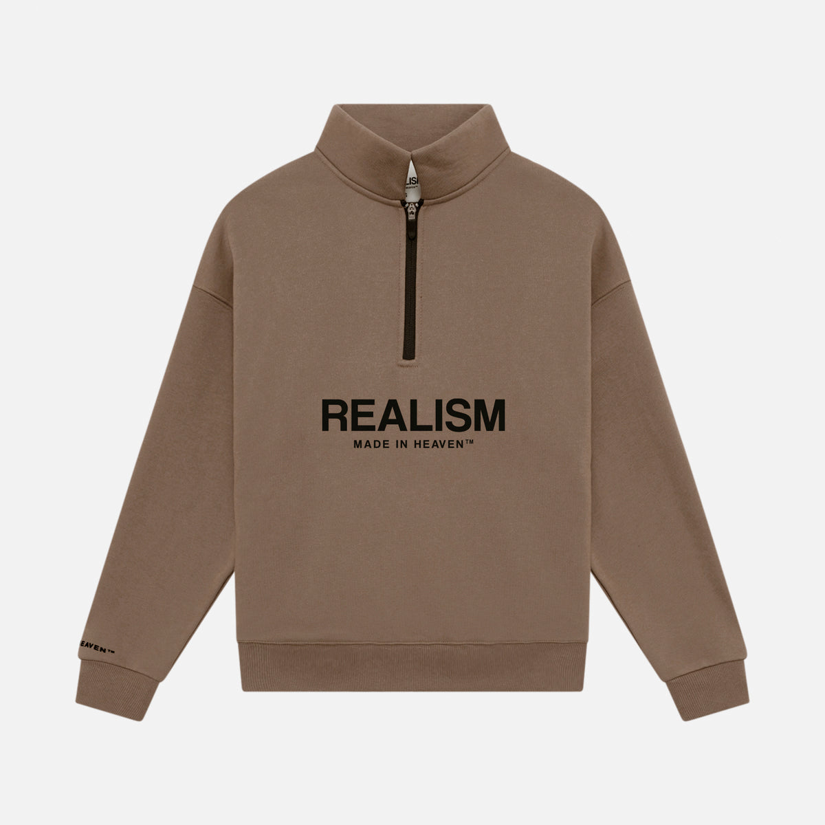 SSS REALISM ELITE HALF ZIP SWEATER TAUPE – Secret Sneaker Store Online
