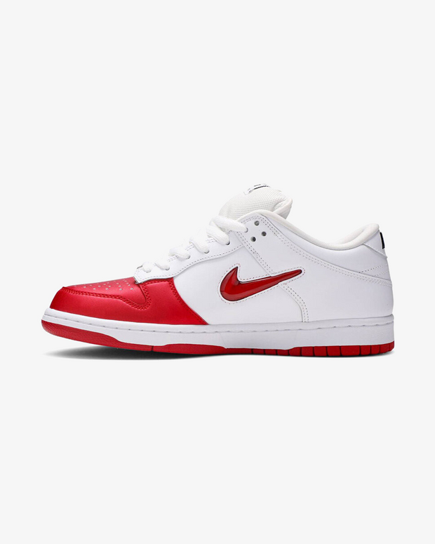 NIKE X SUPREME SB DUNK LOW JEWEL SWOOSH RED -