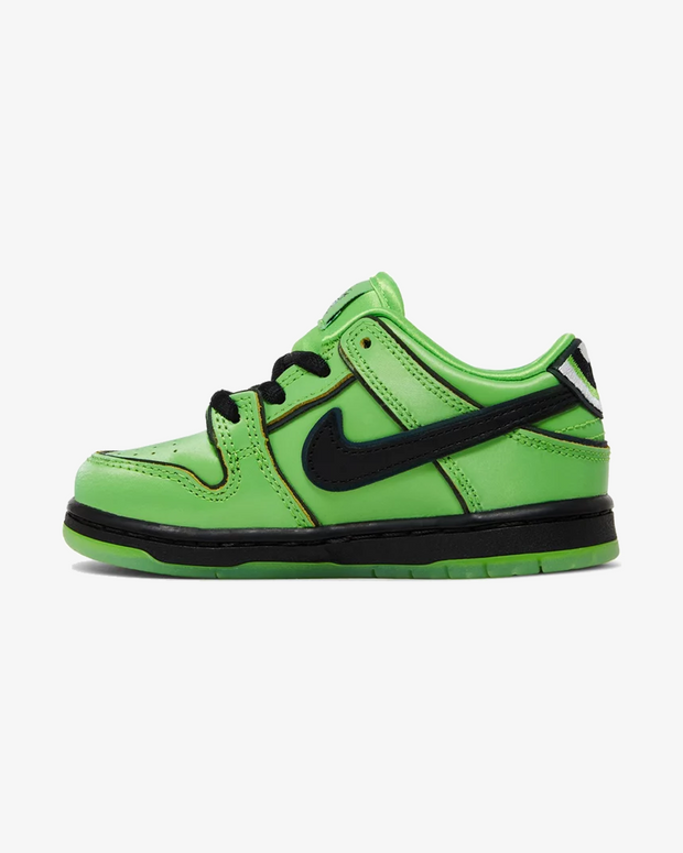 NIKE X THE POWERPUFF GIRLS NIKE SB DUNK BUTTERCUP GREEN TODDLER