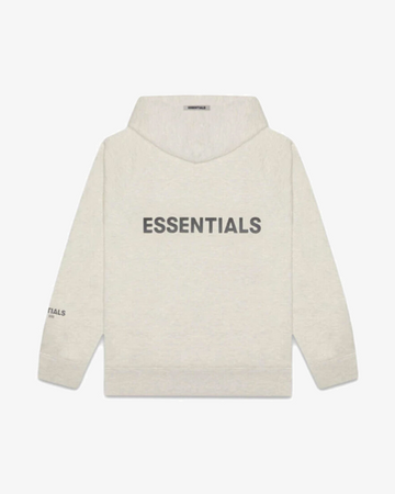 FOG ESSENTIALS SS20 SILICON APPLIQUE LOGO OATMEAL ZIP UP HOODIE (NEW)