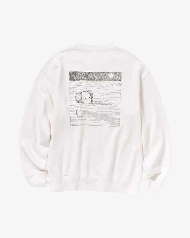 KAWS X UNIQLO 2023 ARTBOOK COVER CREWNECK OFF WHITE