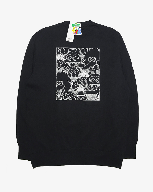 KAWS X UNIQLO X SESAME STREET XX BLACK CREWNECK Secret Sneaker Store Online