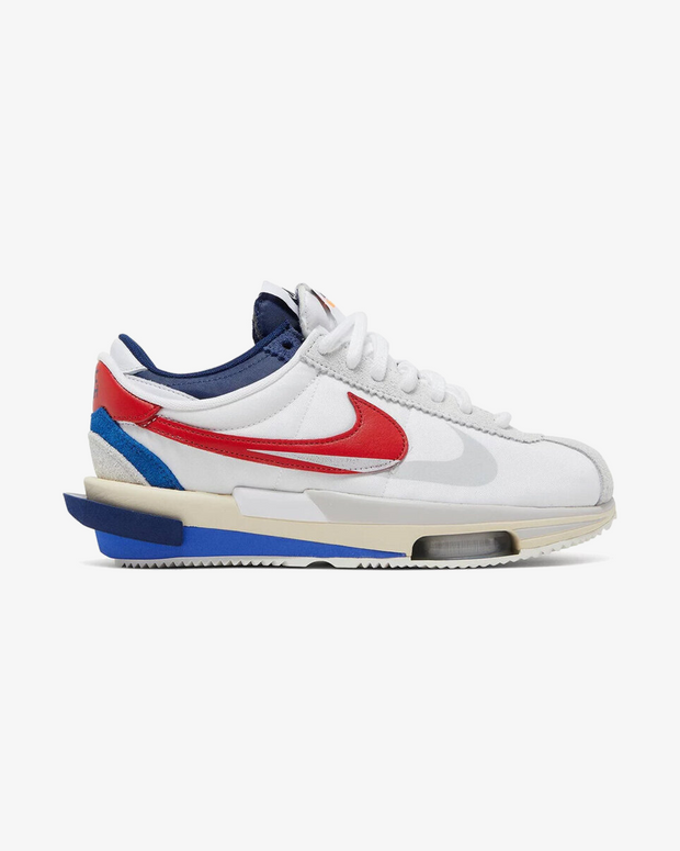 NIKE X SACAI ZOOM CORTEZ SP WHITE UNIVERSITY RED