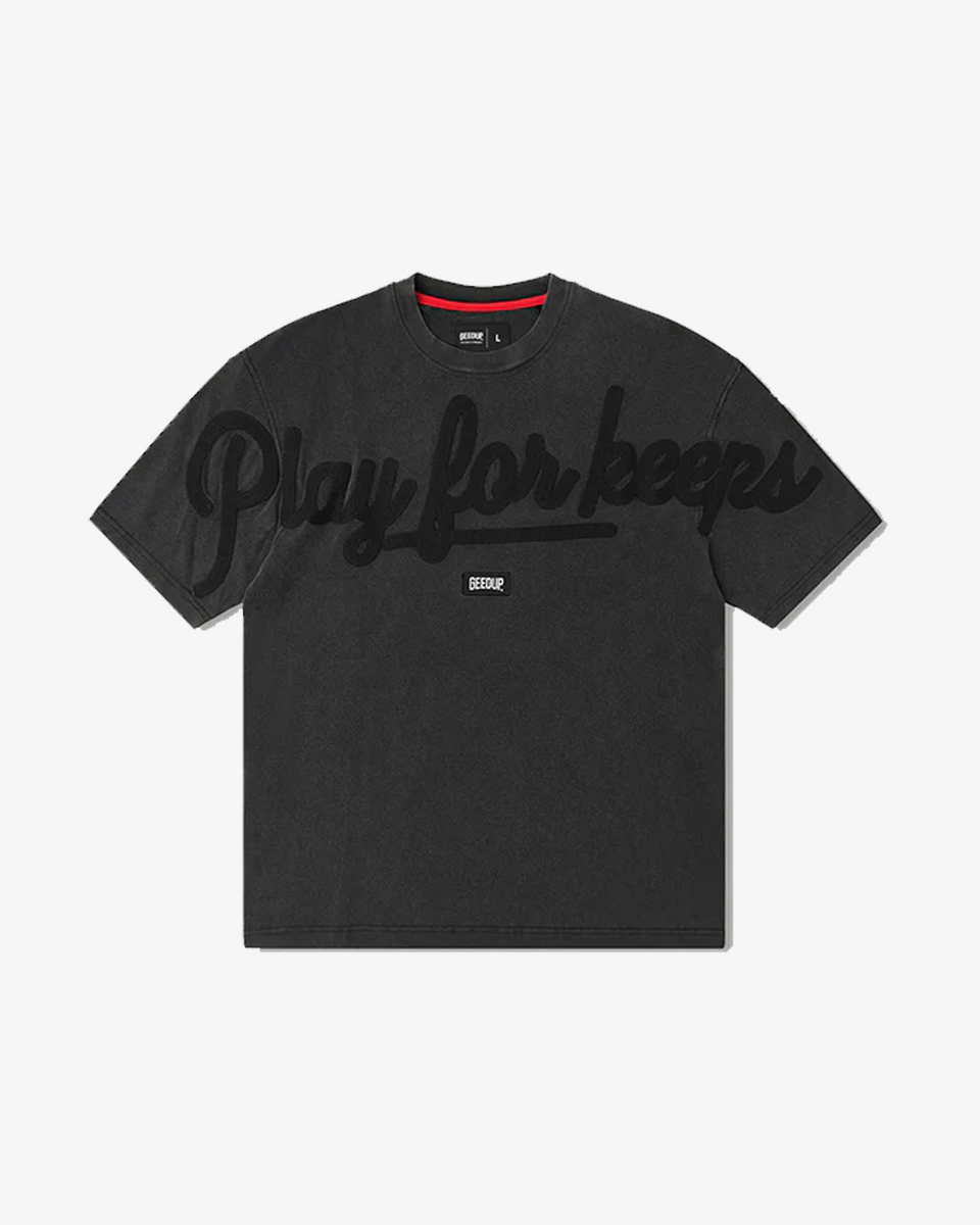 GEEDUP PFK SCRIPT VINTAGE WASHED BLACK TEE (NEW) – Secret Sneaker Store ...