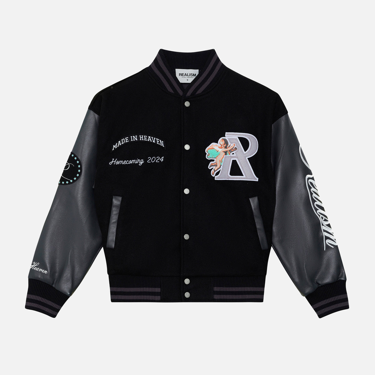 SSS REALISM HOMECOMING VARSITY JACKET BLACK – Secret Sneaker Store Online