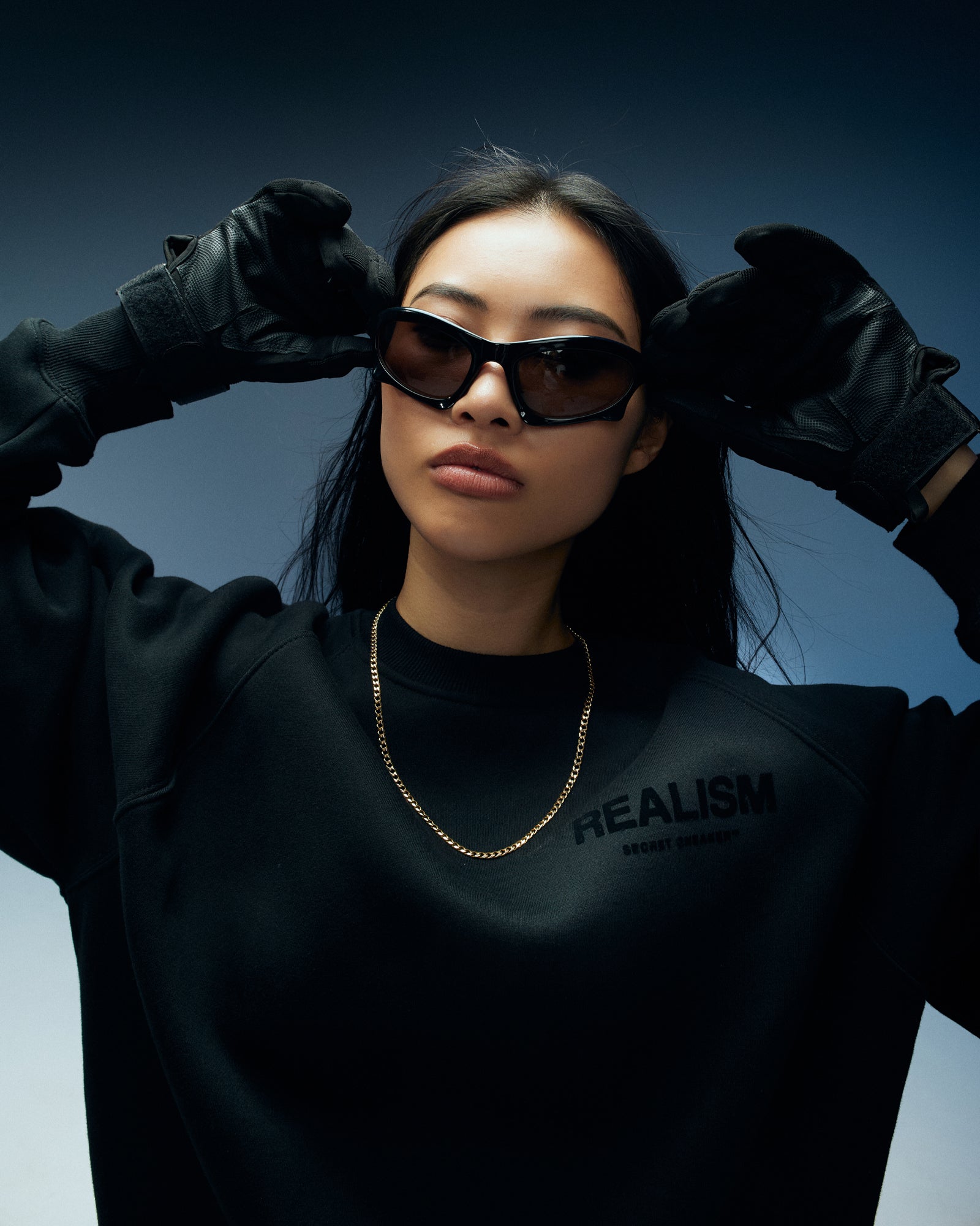 SSS REALISM BACK LOGO CREWNECK OBSIDIAN