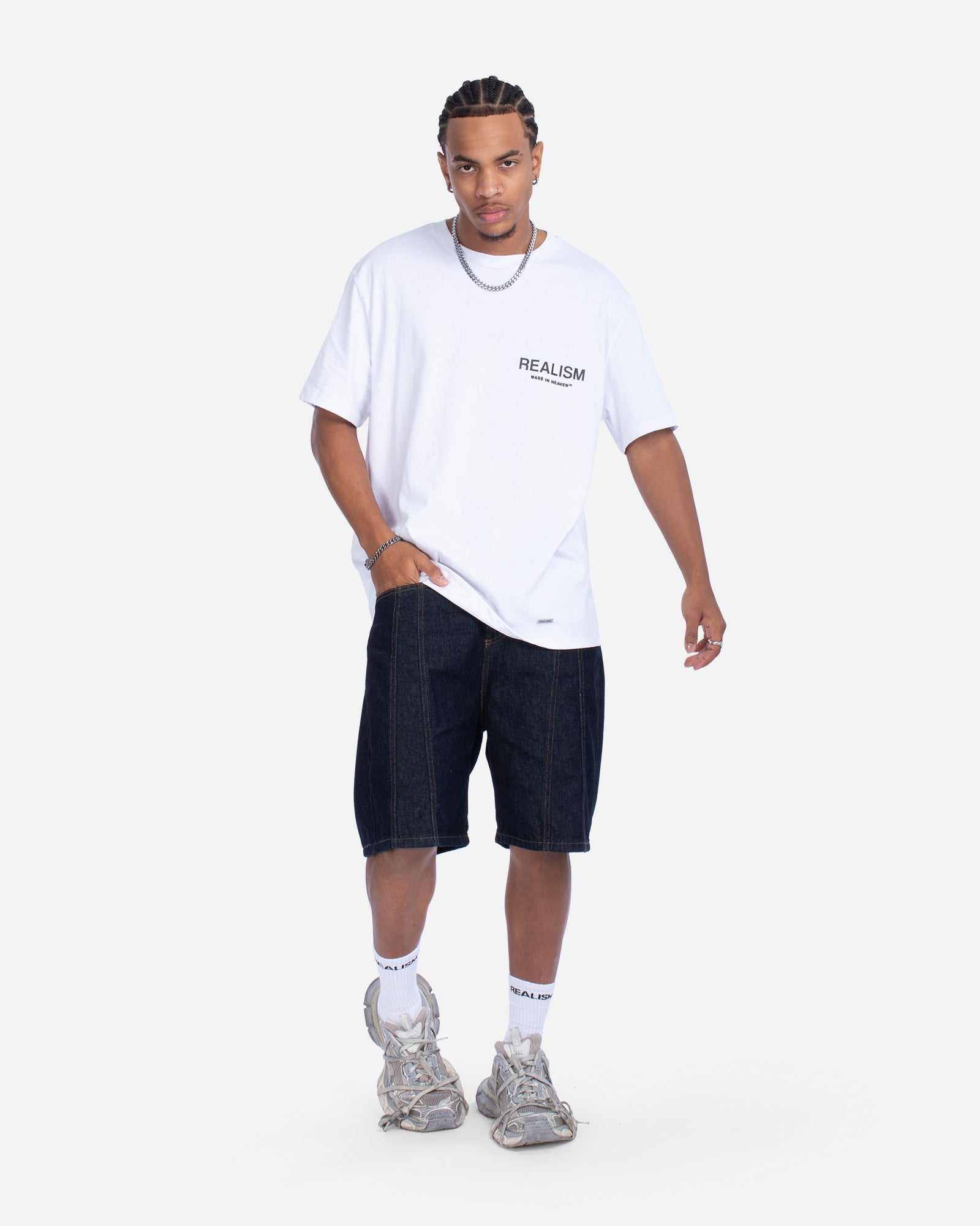 SSS REALISM HEAVEN LOGO TEE WHITE