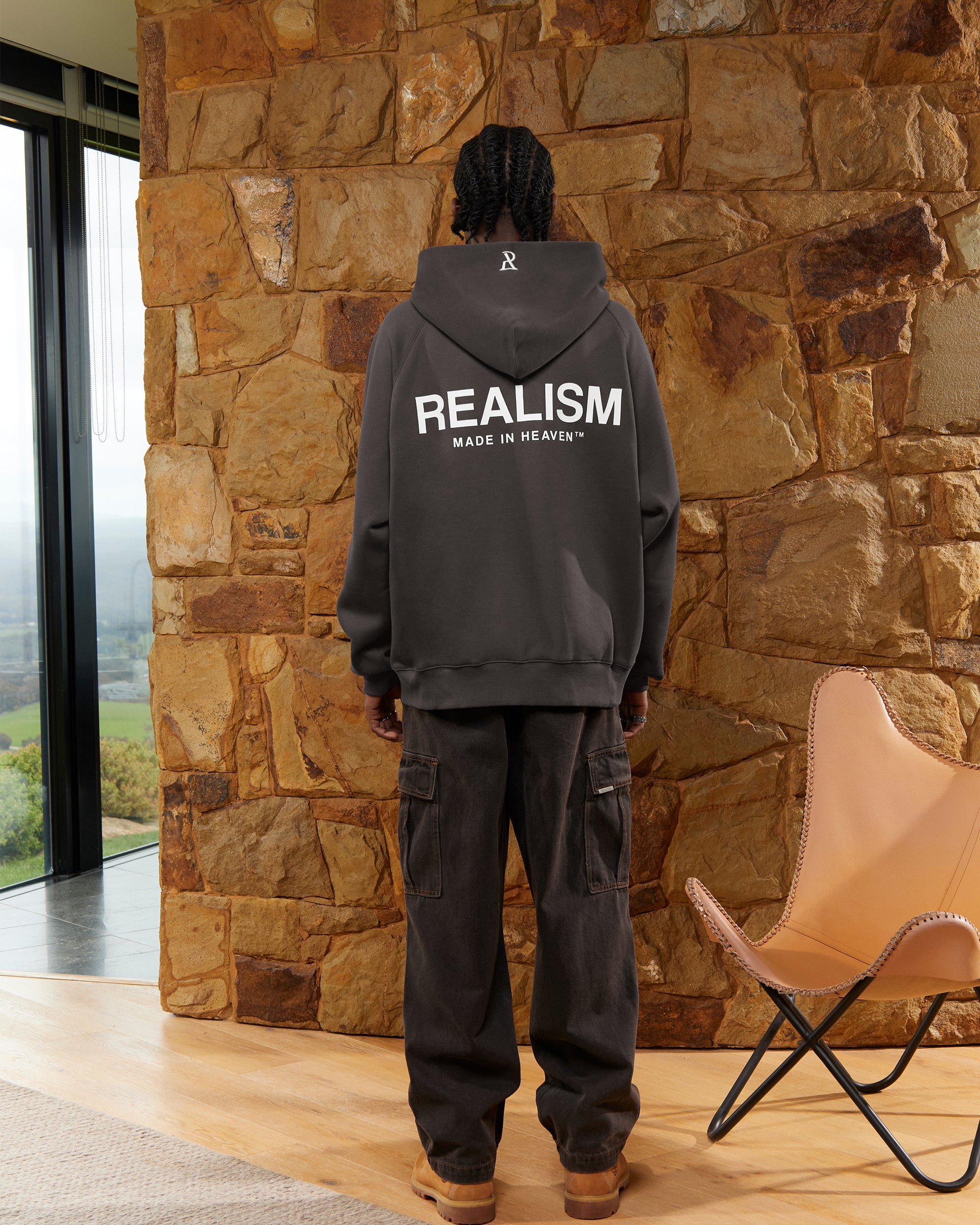 SSS REALISM RADIANT ZIP HOODIE ASPHALT