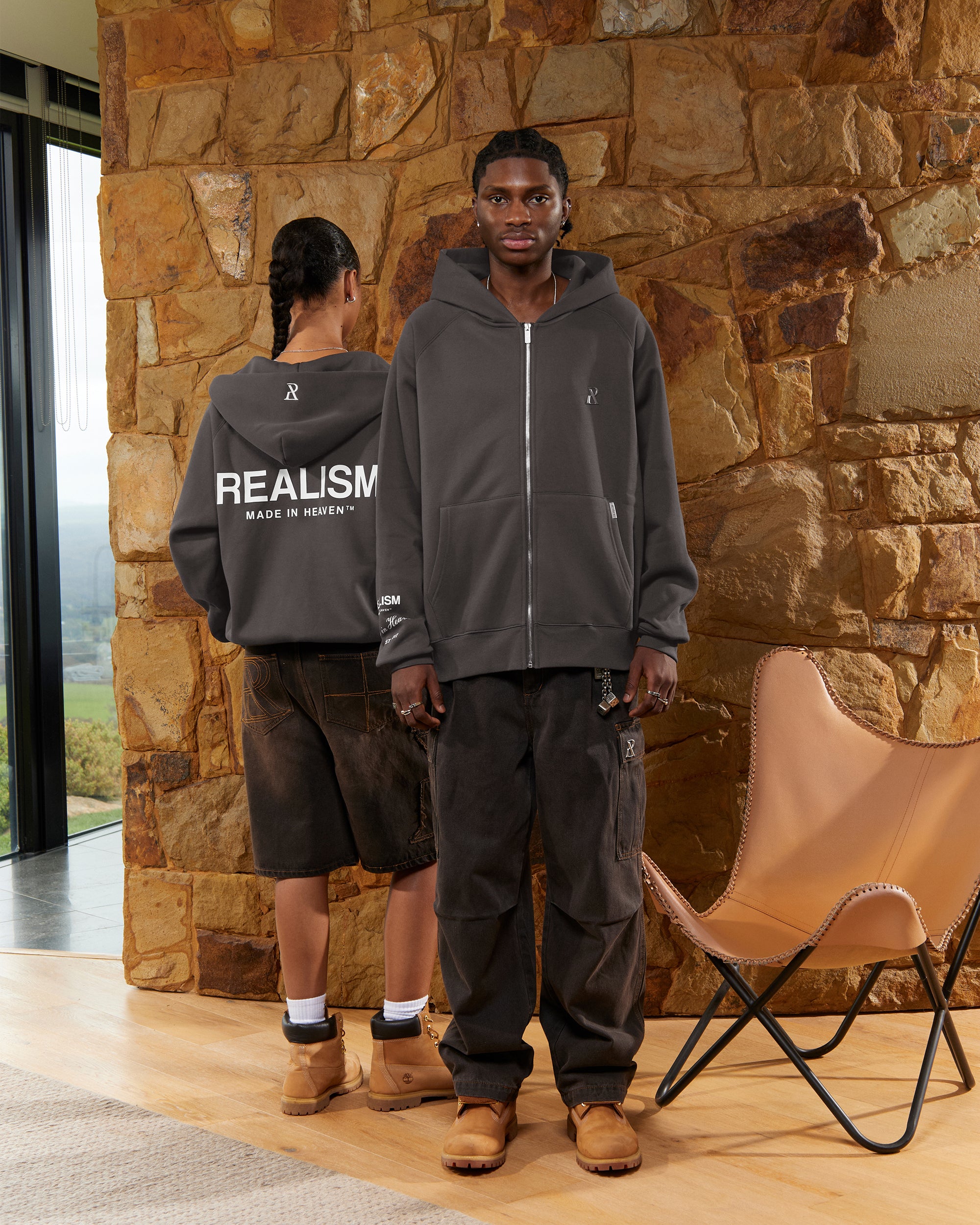 SSS REALISM RADIANT ZIP HOODIE ASPHALT