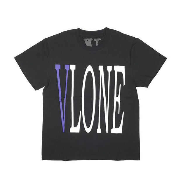 VLONE PURPLE CLASSIC LOGO BLACK TEE -