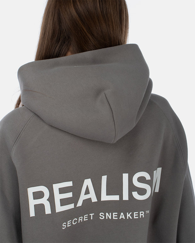 SSS REALISM BACK LOGO HOODIE COOL GREY