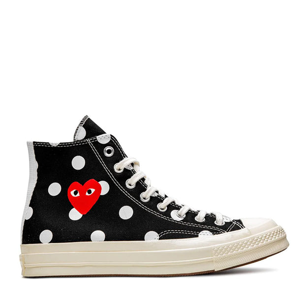 CONVERSE X CDG PLAY POLKA DOT BLACK HIGH TOP (NEW)