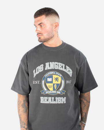 SSS REALISM CREST COLLEGE TEE SOOT