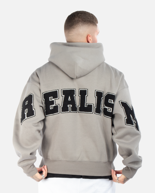 SSS REALISM COLLEGE TEAM HOODIE COOL GREY Secret Sneaker Store Online
