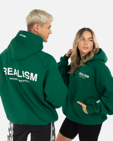 SSS REALISM BACK LOGO HOODIE PINE GREEN