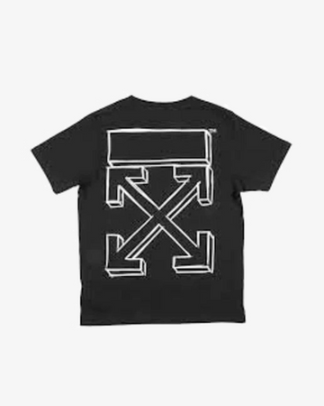 OFF WHITE 3D LINE MARKERS BLACK TEE