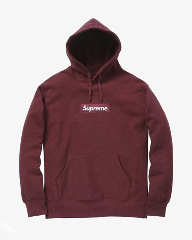 SUPREME BURGUNDY BOX LOGO HOODIE Secret Sneaker Store Online