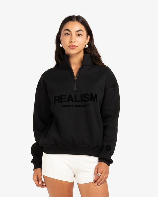 SSS REALISM IDOL HALF ZIP SWEATER BLACK – Secret Sneaker Store Online